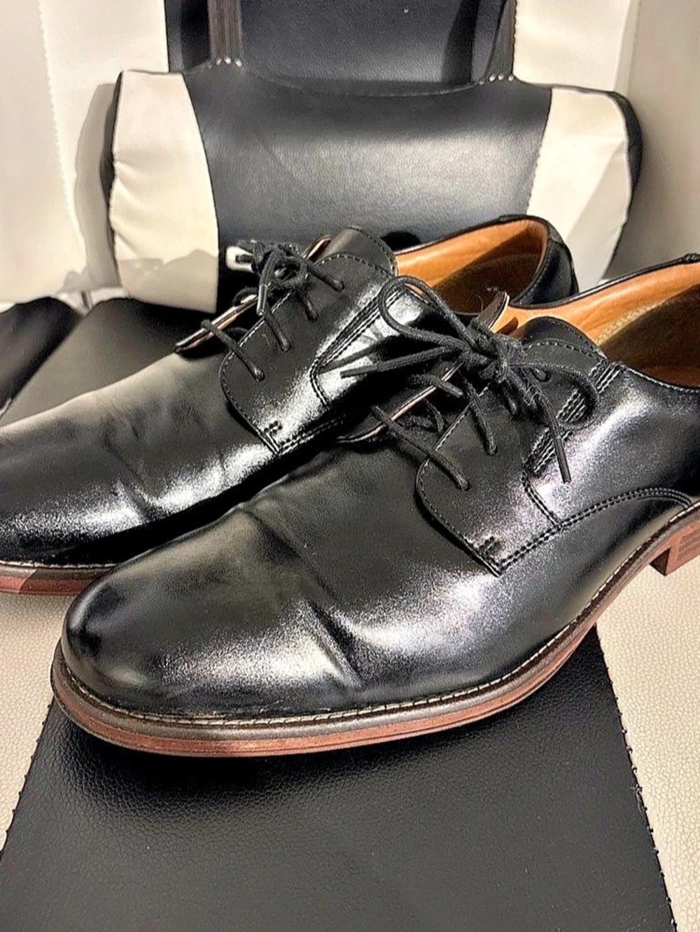 Black & Brown Lace-Up Oxfords